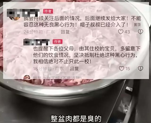 校园食品安全危机，臭肉问题引发家长担忧与威胁事件揭秘