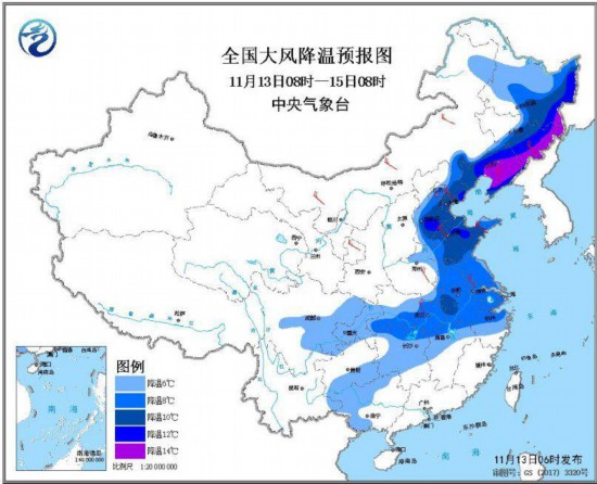 强冷空气持续影响中东部地区